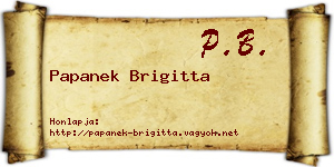 Papanek Brigitta névjegykártya